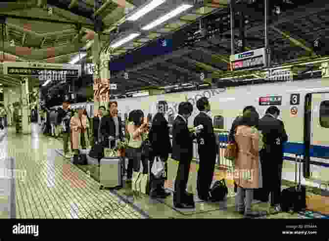A Bustling Train Platform At Tokyo Station, With Passengers Boarding And Disembarking From Various Trains. Tokyo Station: An Ambassador S Diary