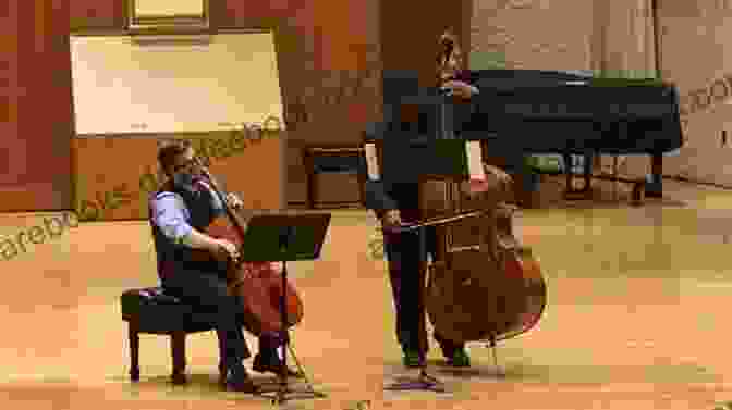 A Cellist And Bassist Performing A Duet Beautiful Music For Two String Instruments: Two Violins Vol 3
