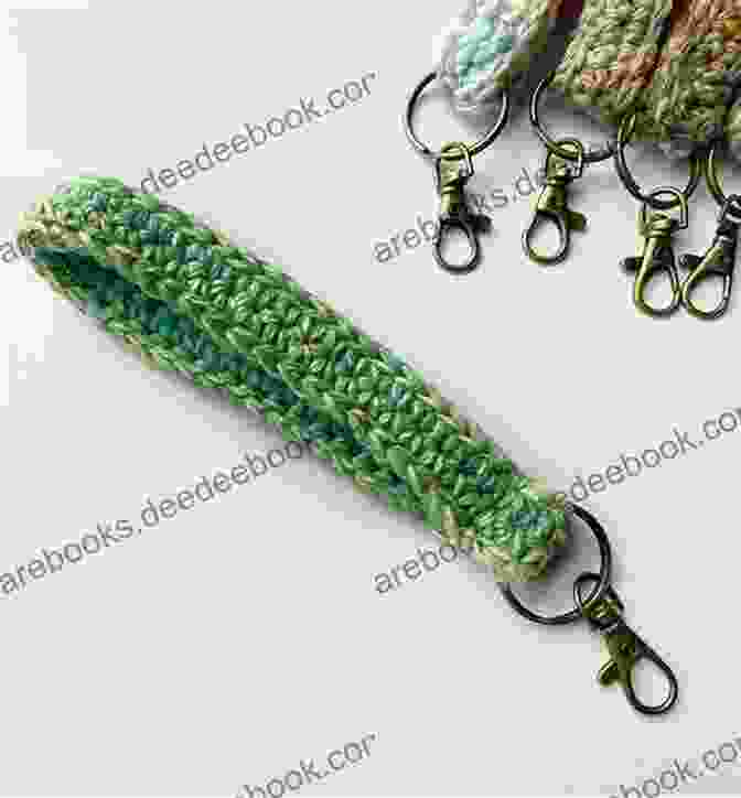 A Crochet Keychain Made With Green Yarn. Crochet: 18 Beautiful One Night Crochet Projects To Try Right Now : (Crochet Accessories Crochet Patterns Crochet Easy Crocheting)