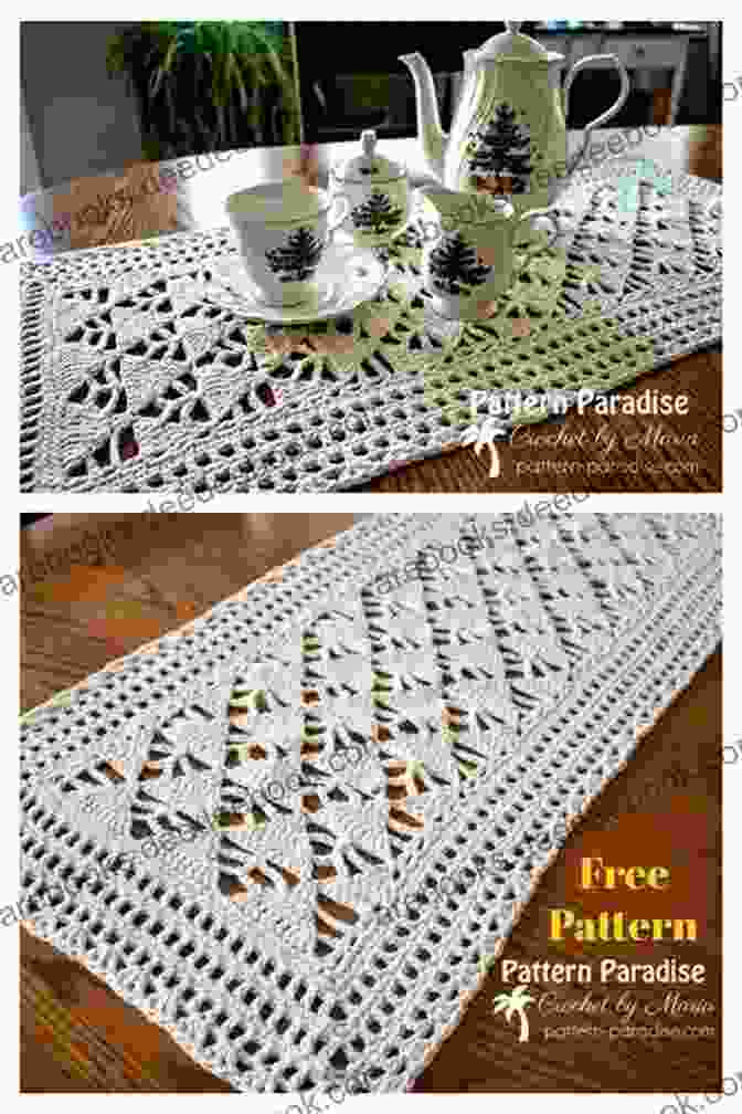 A Crochet Table Runner Made With White Yarn. Crochet: 18 Beautiful One Night Crochet Projects To Try Right Now : (Crochet Accessories Crochet Patterns Crochet Easy Crocheting)