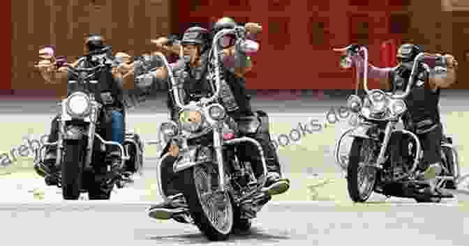 A Group Of Hellions Motorcycle Club Members Riding Their Motorcycles Down A Winding Road. Breathe For It: Hellions Motorcycle Club (Hellions Ride On 5)