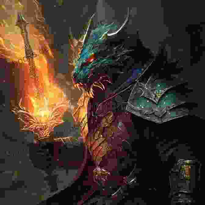 A Majestic Dragonborn Warrior, Clad In Ancient Scales And Wielding A Shimmering Blade, Stands Amidst A Swirling Maelstrom Of Shadow And Dust. Court Of Stone And Dust (Dragonborn 2)