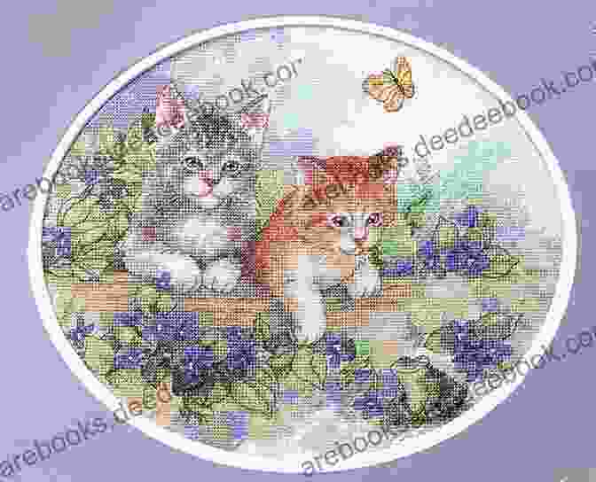 A Modern Counted Cross Stitch Pattern Featuring A Playful Kitten More Than 101 Kawaii Cross Stitch Patterns: Modern Counted Cross Stitch Patterns Easy Cute Designs For Beginners Themes (Animals Creatures Nature Christmas Valentine Halloween Drinks Food)
