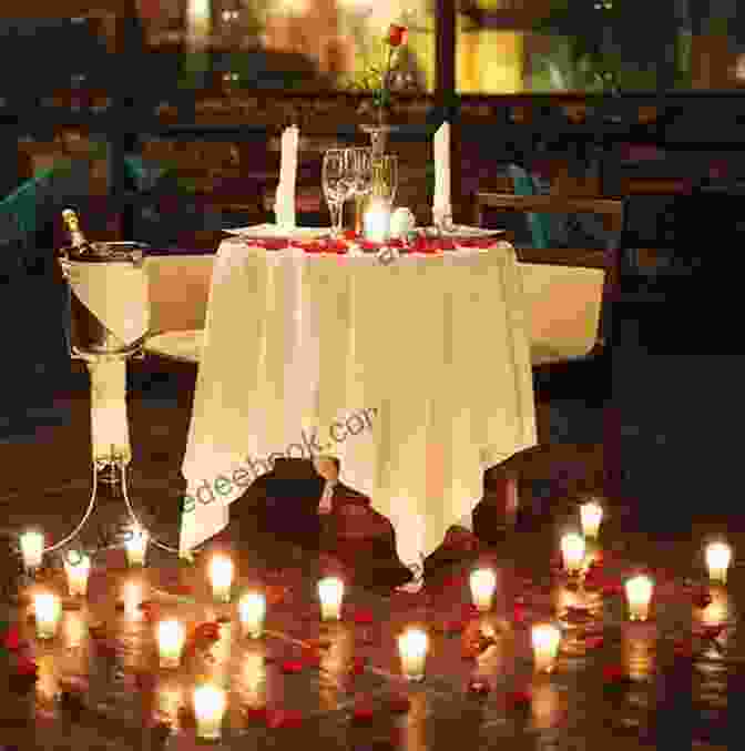 A Romantic Dining Experience At Magnolia Bay, With Candlelit Tables Adorned With Fresh Flowers And Overlooking The Shimmering Waters, Creating An Unforgettable And Enchanting Ambiance. Warm Nights In Magnolia Bay: A Sweet And Uplifting Small Town Contemporary Romance (Welcome To Magnolia Bay 1)