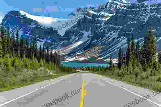 A Scenic Drive Along A Mountain Highway With Snow Capped Peaks And Glaciers In The Distance, Known As The Icefields Parkway In Alberta, Canada. This Could Indeed Be The Path Less Traveled Complete With Over 100 Pictures Of Cusco Machu Picchu And More