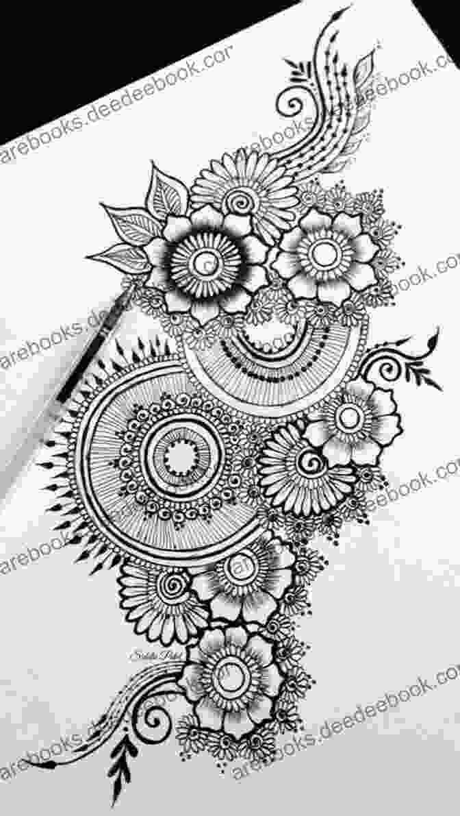 Completed Drawing Of A Fantasy Flower With Intricate Details And Embellishments Step By Sept How To Draw Fantasy Flowers 4