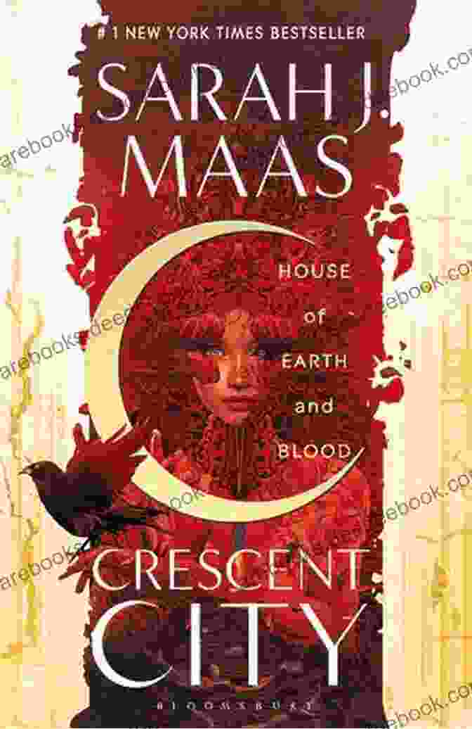 Crescent City Novel Cover By Sarah J. Maas, Depicting A Woman With Long, Flowing Hair Standing In Front Of A Crescent Moon Intricate Roots (A Crescent City Novel 1)