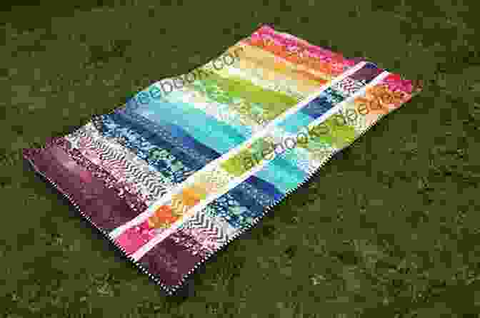 Image Of A Vibrant Jelly Roll Quilt Made With An Assortment Of Colorful Strips. Scrap Basket Beauties: Quilting With Scraps Strips And Jelly Rolls