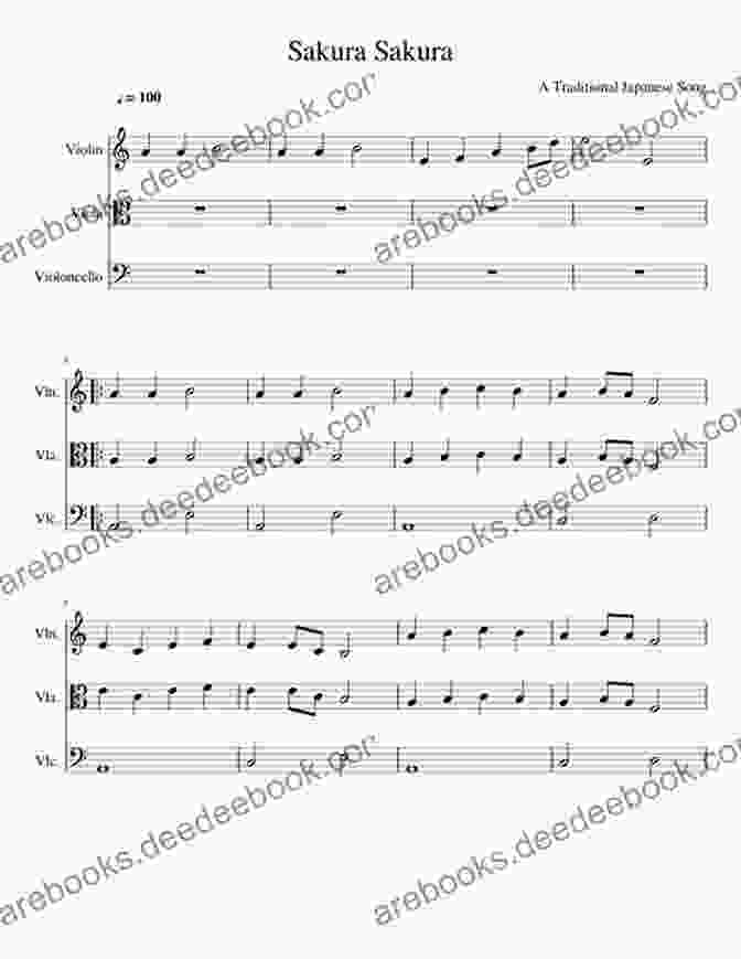 Music Sheet Of Sakura For Viola Suzuki Viola School Volume 7: Viola Part (Viola)