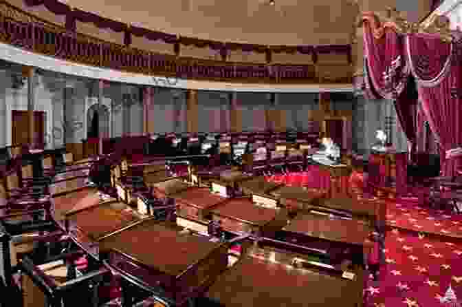 The United States Senate Chamber, A Large, Ornate Room With Red Velvet Chairs And A Marble Floor. The American Senate: An Insider S History