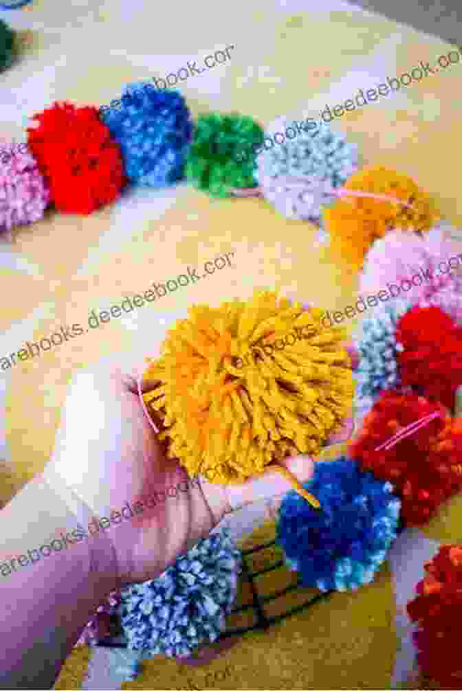 Two Colorful Wreaths Made Of Pom Poms Stitch The Halls : 12 Decorations To Make For Christmas (What Delilah Did)