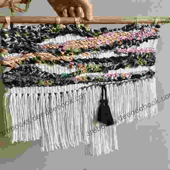 Woven Wall Hanging Made From Yarn And Fabric Modern Prairie Sewing: 20 Handmade Projects For You Your Friends